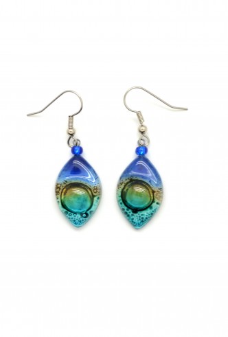 Glass Almond Earrings Glass Almond Earrings